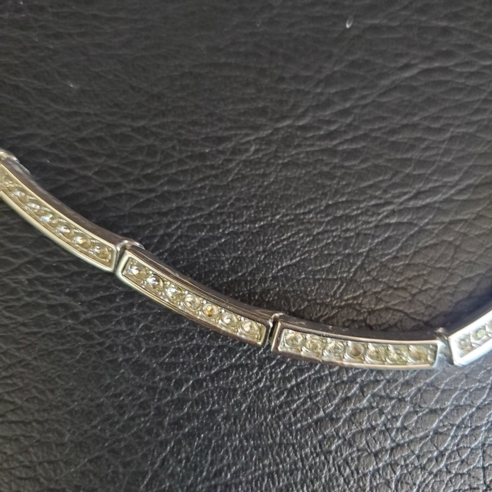 Swarovski Silver Crystal Link Necklace - Picture 2 of 11